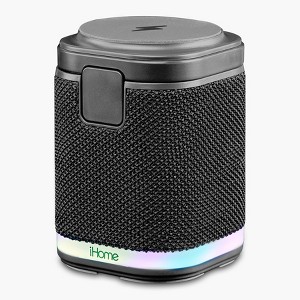 iHome Bluetooth Speaker with Wireless Charger and Night Light – Dark Gray (iPBT50DG) - 1 of 4