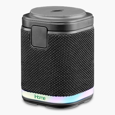 iHome Bluetooth Speaker with Wireless Charger and Night Light – Dark Gray (iPBT50DG) - image 1 of 4