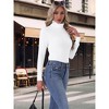 INSPIRE CHIC Women's Turtleneck Tops Slim Basic Mock Turtle Long Sleeve Shirts 2025 Fall Winter Layering Outfits Basic Layer - 3 of 4