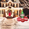 Celebrations Christmas Grumpy Cat with Ornaments and String lights 6 ft. Inflatable - 3 of 3