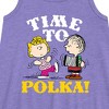 Girls' - Peanuts - Time To Polka Graphic Sleeveless Aline Dress - 2 of 4