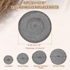 Unique Bargains Woven Braided Washable Decorative Round Placemat 4 Pcs - 2 of 4