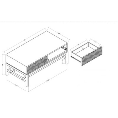 Tachuri geometric outlet coffee table