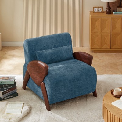 NicBex Couches for Living Room 31" Modern Accent Armchair Comfy Sofa Modern Lounge Chair Upholstered Single Sofa Couch with 1 Throw Pillow