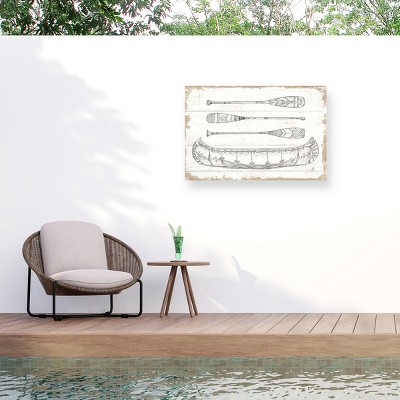 "Lake Sketches I" Outdoor Canvas