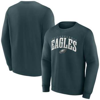 NFL Philadelphia Eagles Men's Varsity Letter Long Sleeve Crew Fleece Sweatshirt