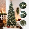 LuxenHome 7.5Ft Pre-Lit Green Christmas Tree with Bubble Lights & White Tips,Indoor/Outdoor Decor - 2 of 4