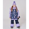 Deux par Deux Girl Two-Piece Play Snowsuit with Printed Colorblocked Jacket Lavender - 2 of 4