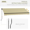 Resenkos Patio Awning, Outdoor Sun Shade Shelter Cover Awnings,13' x 10' Electric Awning, Retractable Awning with LED Lights and Remote Controller, - 4 of 4