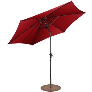 Costway 10ft Patio Umbrella Outdoor W/ 59 LBS Heavy-Duty Round Umbrella Stand - 1 of 4