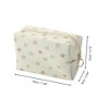 Unique Bargains Portable Print Makeup Bag Beige Coffee Color 1 Pc - 2 of 4