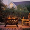 Bestier 20" Fire Pit for Outside Wood Burning, Round Outdoor Fire Pit with Screen and Poker, Brown Steel Fire Pit for Backyard Garden Bonfire Patio - 2 of 4