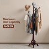 Bekrvio Freestanding Rubberwood Coat Rack,Tree-Branch Design with 8 Hooks,Heavy-Duty Standing Clothes Hanger for Entryway Hallway Bedroom - Load 160lb - 3 of 4