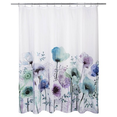 Blue Poppies Shower Curtain - Allure Home Creations : Target
