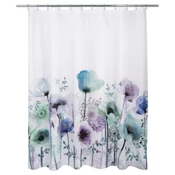 Blue Poppies Shower Curtain - Allure Home Creations