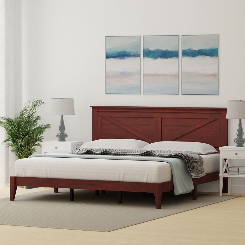 Glenwillow Home Farmhouse Solid Wood Platform Bed, 2 of 13