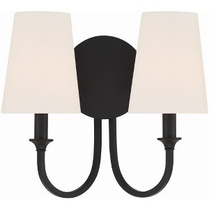 Crystorama Lighting Payton 2 - Light Sconce in  Black Forged - 1 of 4