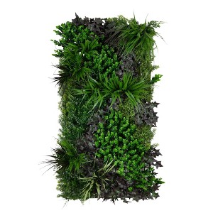 Nearly Natural 20"x40" UV Resistant Borneo Jungle Artificial Living Wall Panel Green - 1 of 4