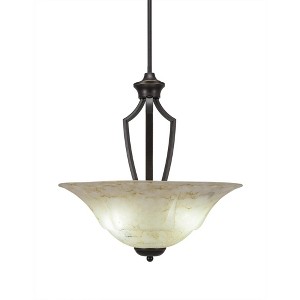 Toltec Lighting Zilo 3 - Light Pendant in  Dark Granite with 20" Italian Marble  Shade - 1 of 1