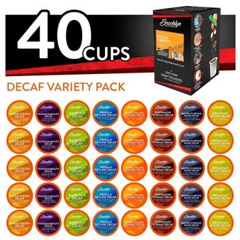 Brooklyn Beans Decaf Coffee Pods for Keurig K-Cups Coffee Maker,Variety Pack,  40 Count