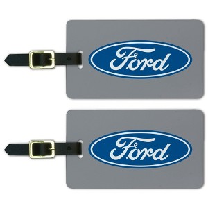 Ford Motor Company Blue Oval Logo Luggage ID Tags Set of 2 - 1 of 4