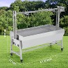 132 LBS Roaster Spit Rotisserie BBQ Grill Pig Lamb Chicken Roaster 50W With Wheels - 2 of 4
