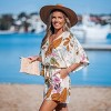 Women's Vibrant Botanical Beach Romper - Cupshe - 4 of 4