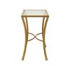 Palin Glass Top Accent Table Antique Gold - Carolina Chair & Table - image 3 of 4