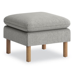 HON Parkwyn Series Ottoman - 23" x 23" x 17.5" - Gray/Oak - 1 of 4