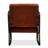 VidaXL Industrial-Style Lounge Chair - Brown Leather Seat, Foam-Padded Comfort, Rugged Design, Sturdy Steel Frame - 4 of 4