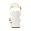 Journee Collection Womens Skiler Tru Comfort Foam Open Square Toe Block Heel Sandals White 8.5 - 3 of 4