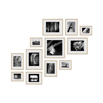 Haus and Hues Sloane Gallery Wall Frame Set with Real Glass and Mat