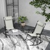 PAGED Outdoor Rocking Chair Set Foldable Beach Chairs with Steel Frame for Porch, Beach, Picnics, Balcony - 3 of 4