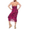 LA LEELA Women's Bikini Skirt Beachwear Sarong Coverups Swimsuit Swim Cover Up Summer Wraps Swimwear Beach Wrap Skirts for Women One Size Red,Tie Dye - 4 of 4