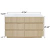 HDZNVF Fluted 6 Drawers Dresser, Double Dresser Chest of Drawers - 4 of 4