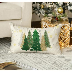 LISM 12 x 20 Inch Christmas Trees Pillowcases,Throw Pillow Cover Holiday Decoration 1 Pack - 1 of 4