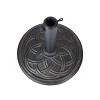 33lb Oakland Living Bronze and Black Round Cement Umbrella Stand: Weather-Resistant Base, UV Protection - 4 of 4