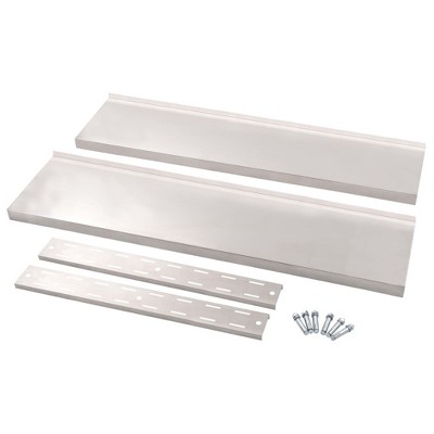 47.2" x 11.8" Silver Stainless Steel 2-Tier Wall Shelf