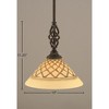 Toltec Lighting Elegante 1 - Light Pendant in  Dark Granite with 10" Chocolate Icing  Shade - 2 of 2