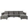 Modular Convertible Sofa with 2 Storage Ottomans, U-Shaped Oversized Sofa Set, Free Configuration Sectional Couch for Living Room-Maison Boucle - 4 of 4