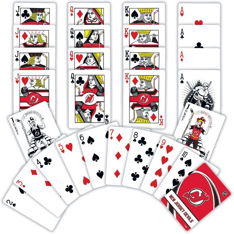 MasterPieces Officially Licensed NHL New Jersey Devils Playing Cards - 54 Card Deck for Adults, 3 of 6