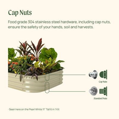 Olive Green 11" Tall Modular Metal Outdoor Raised Garden Bed