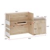 Famapy Office Desk Woodgrain Patchwork White Comes With Storage Cabinet - 4 of 4
