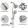 PAGED Rain Shower Head Wall Mounted Hand Held Shower Head with 5-Spray Patterns for Bathroom - 2 of 4