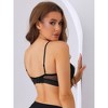 Allegra K Women's Mesh Polka Dot Wireless U Back Adjustable Straps Minimizer Bras - 2 of 4