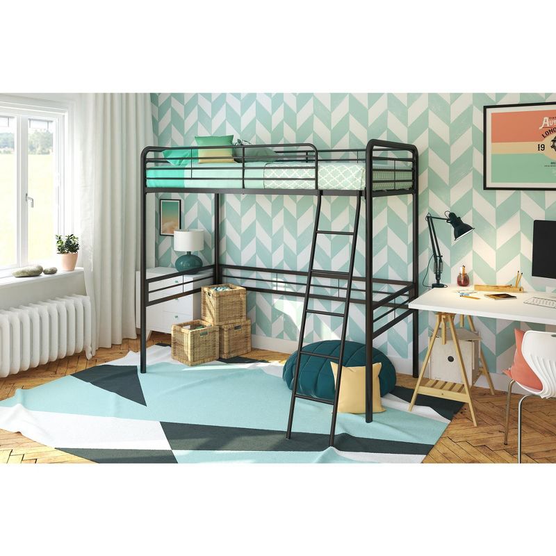 DHP Tommy Twin Metal Loft Bed, 3 of 5