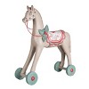 Transpac Resin 22.5 in. Tan Christmas Retro Wheeled Horse Decor - 2 of 4
