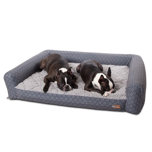 K&h Pet Products Air Sofa Bed Gray/geo Flower Medium 27 X 36