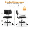 GlasFlength Adjustable Seating Sets with Armless, Small low back Office Chair Design, for more Small Spaces, Black, 24.21"*24.21"*34.25" - 3 of 4
