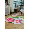 Lany Space Jessica Miller Irregular Checkered Cherry Rug - 4 of 4